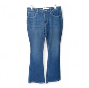 KanCan Flare Jeans in Deep Blue. Size 13/30. Excellent Condition. 10 Inch Cuff